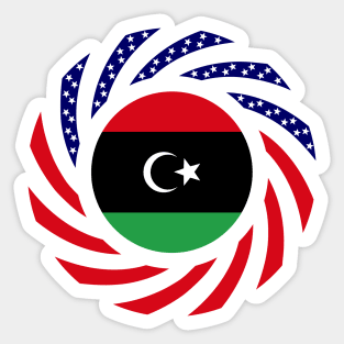 Libyan American Multinational Patriot Flag Series Sticker